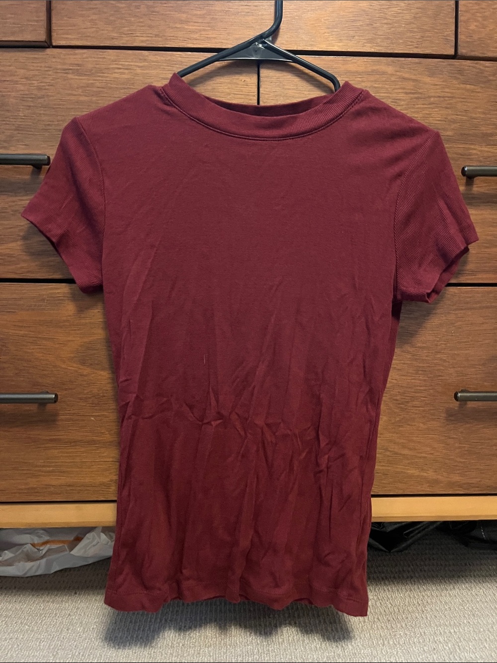 Target Women’s Short Sleeve Crewneck Top - Wine